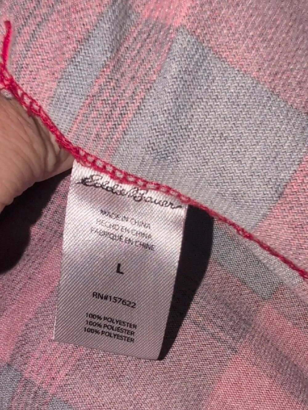 Eddie Bauer Red and Black Plaid PJ Bottoms